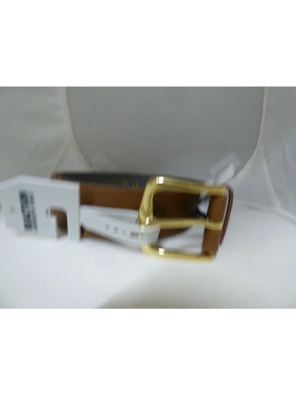 Kenneth Cole Reaction Women’s Rivet embellished 2.5”leather belt, Brown, S